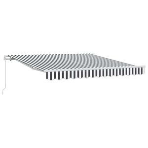 vidaXL Auvent manuel r&eacute;tractable anthracite et blanc 300x250 cm