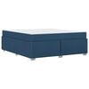 vidaXL Cadre de lit avec matelas Bleu 180 x 200 cm tissu