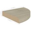 vidaXL Étagères d'angle flottantes 2 pcs chêne 25x25x3,8 cm MDF