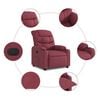 vidaXL Fauteuil inclinable Rouge bordeaux Tissu