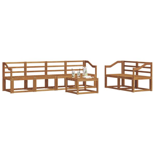 vidaXL Ensemble de canap&eacute;s d'ext&eacute;rieur 7 pcs Naturel