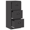 vidaXL Cabinet de Dossier avec tiroir Noir 45,5 x 42 x 106,5 cm