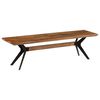 vidaXL Banquette Bois d'acacia massif et acier 160 x 40 x 45 cm
