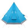 vidaXL Tente de camping tipi 4 personnes bleu imperméable