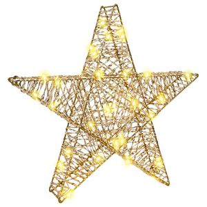 vidaXL &Eacute;toile en 3D 50 LED Blanc chaud 55 x 52.5 x 9 cm PET