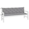 vidaXL Coussins de banc jardin lot de 2 gris 180x50x7 cm tissu Oxford