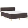 vidaXL Lit &agrave; Ressorts avec Matelas Cr&egrave;me 90x200 cm Tissu Marron fonc&eacute;