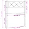 vidaXL T&ecirc;te de lit de remplacement m&eacute;tal noir 107 cm