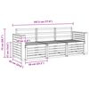 vidaXL Ensembles de canap&eacute;s 3 pcs Naturel Bois d'Acacia Massif