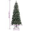 vidaXL Sapin de Noël artificiel avec support Vert 180 cm PVC