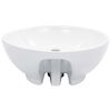 vidaXL Lavabo avec trop-plein 46,5 x 18 cm Céramique Blanc