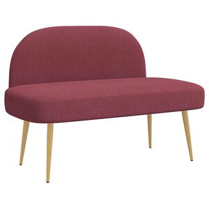 vidaXL Banc rembourr&eacute; avec dossier Bordeaux 110 x 60 x 76 cm