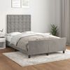 vidaXL Cadre de lit sans matelas gris clair 120x190 cm velours