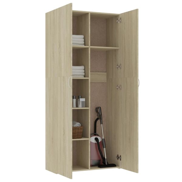 vidaXL Armoire de rangement ch&ecirc;ne sonoma bois d'ing&eacute;nierie