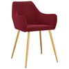vidaXL Chaises &agrave; manger lot de 6 rouge bordeaux velours