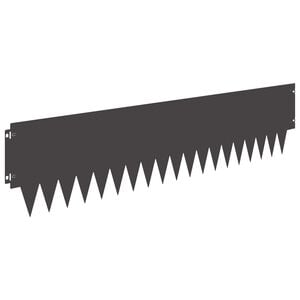 vidaXL Bordure de Pelouse 10 pcs 103 x 25 cm m&eacute;tal Noir