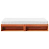 vidaXL Lit de jour avec matelas cire marron 90x200 cm bois pin massif