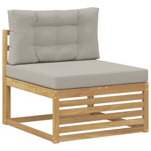 vidaXL Sofa de milieu ext&eacute;rieur Bois d'Acacia Massif Blanc