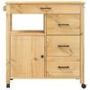 vidaXL Chariot de cuisine MONZA 84x40x88,5 cm bois massif de pin