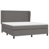vidaXL Sommier &agrave; lattes de lit avec matelas Gris 160x200 cm Similicuir