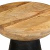 vidaXL Table d'appoint noir &Oslash;37x45 cm bois de manguier massif