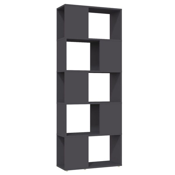 vidaXL Biblioth&egrave;que S&eacute;parateur de pi&egrave;ce Gris 60x24x155 cm