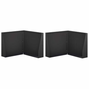vidaXL Mur de sout&egrave;nement 2 pc 50 x 50 x 30 cm Acier Noir