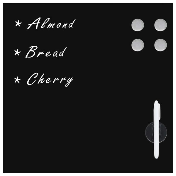 vidaXL Tableau noir magnétique mural Verre 40x40 cm