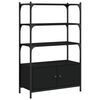 vidaXL Biblioth&egrave;que &agrave; 3 niveaux noir 70x30x109,5 cm bois d'ing&eacute;nierie