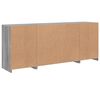 vidaXL Buffet avec lumi&egrave;res LED sonoma gris 163x37x67 cm
