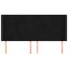 vidaXL T&ecirc;te de lit avec oreilles Noir 163x16x118/128 cm Velours