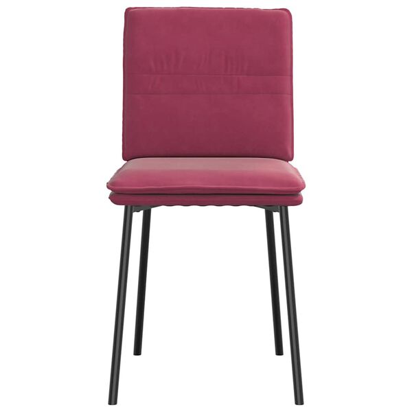 vidaXL Chaises &agrave; manger lot de 6 rouge bordeaux velours