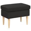 vidaXL Pouf Noir 55 x 35 x 41 cm Boucl&eacute;