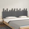 vidaXL T&ecirc;te de lit murale Gris 204x3x80 cm Bois massif de pin