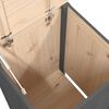 vidaXL Boîte à linge Gris 44x44x76 cm Bois massif de pin
