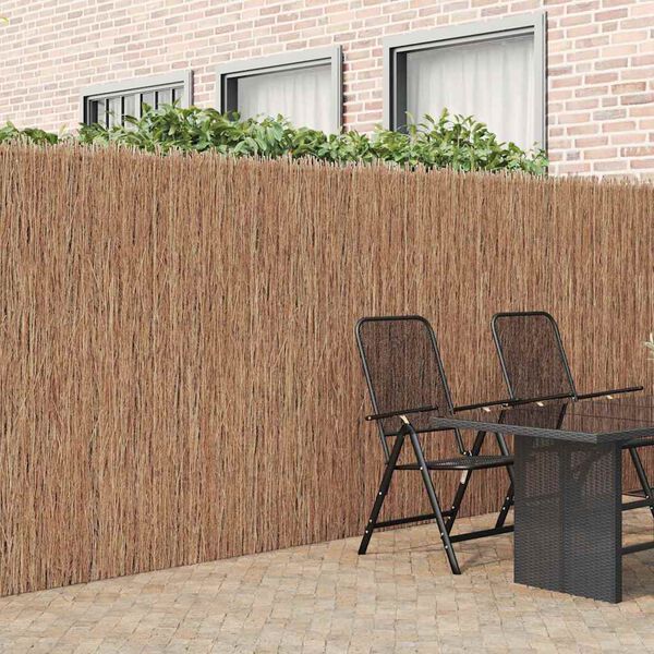vidaXL Cl&ocirc;ture en brande Marron 400 x 180 cm Bois de brosse