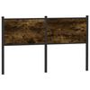 vidaXL T&ecirc;te de lit ch&ecirc;ne fum&eacute; 150 cm bois d'ing&eacute;nierie et acier