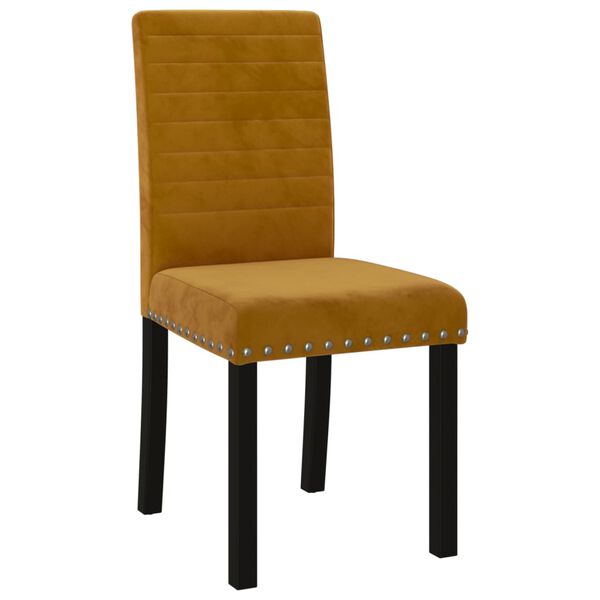 vidaXL Chaises &agrave; manger lot de 6 marron velours