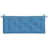 vidaXL Coussin de banc de jardin bleu mélangé 120x50x7 cm tissu