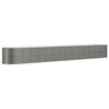 vidaXL Lit sur&eacute;lev&eacute; de jardin Acier enduit de poudre 620x80x68 cm gris