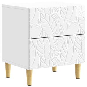 vidaXL Table de chevet Blanc brillant 43 x 34,5 x 48 cm