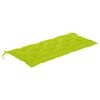 vidaXL Banc de jardin empilable et coussin 128,5cm Bois de teck massif