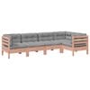 vidaXL Salon de jardin 5 pcs et coussins bois massif sapin de douglas