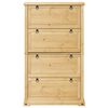 vidaXL Armoire &agrave; chaussures Corona 99x32x163,5 cm bois de pin massif