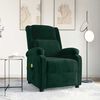 vidaXL Fauteuil de massage Vert fonc&eacute; velours