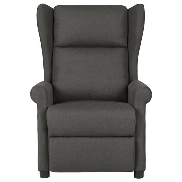vidaXL Fauteuil de massage Gris fonc&eacute; Tissu
