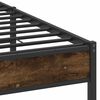 vidaXL Cadre de lit sans matelas chêne fumé 140x200 cm bois ingénierie
