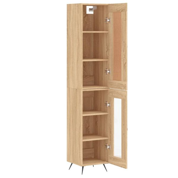 vidaXL Buffet haut Ch&ecirc;ne sonoma 34,5x34x180 cm Bois d'ing&eacute;nierie