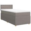 vidaXL Sommier &agrave; lattes de lit avec matelas Taupe 90x190 cm Tissu
