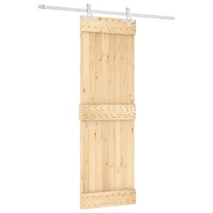 vidaXL Porte coulissante et kit de quincaillerie 70x210 cm pin massif